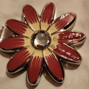 Spring Street Red and Cream Floral Mirror